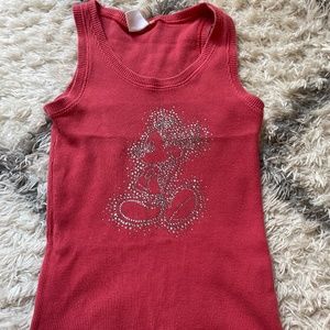 Disney pink Minnie Mouse sparkly tank top